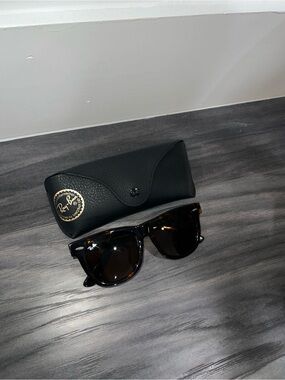 Ray-Ban Tortoiseshell Frame Sunglasses with Brown Lenses